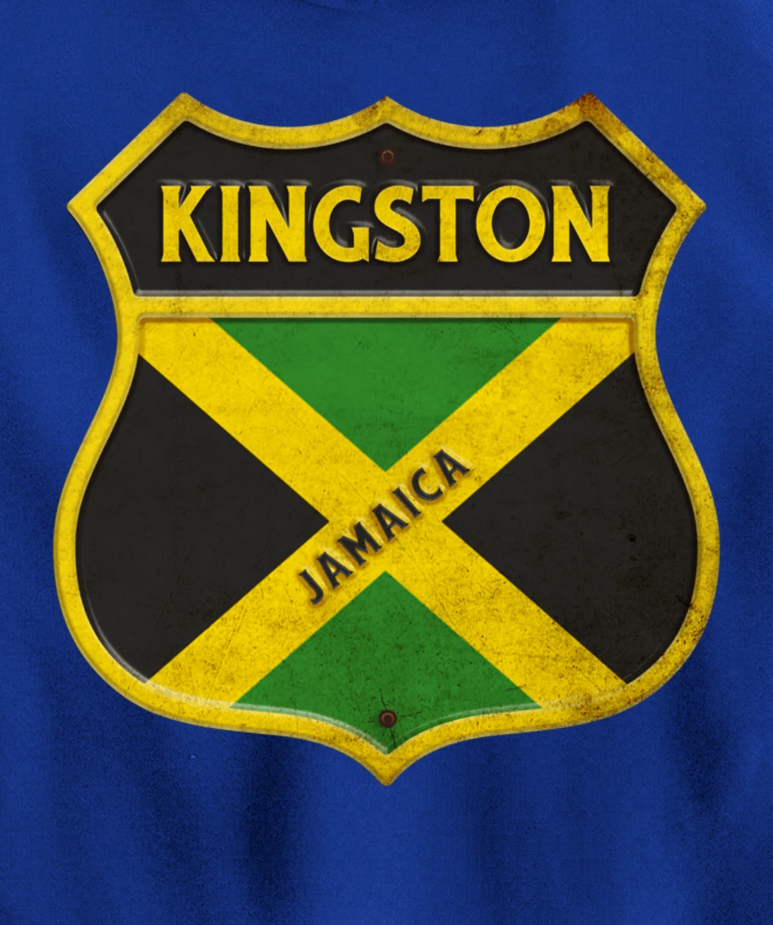 Kingston Jamaica coat of arms flags city reggae design Pullover Hoodie