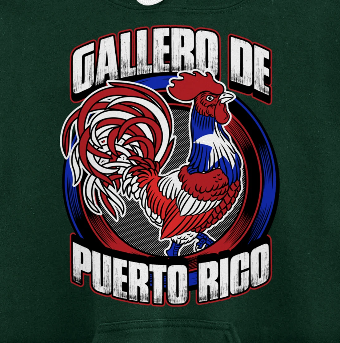Gallero De Puerto Rico Fowl Cock Fighting Gallo In Galleras Pullover Hoodie