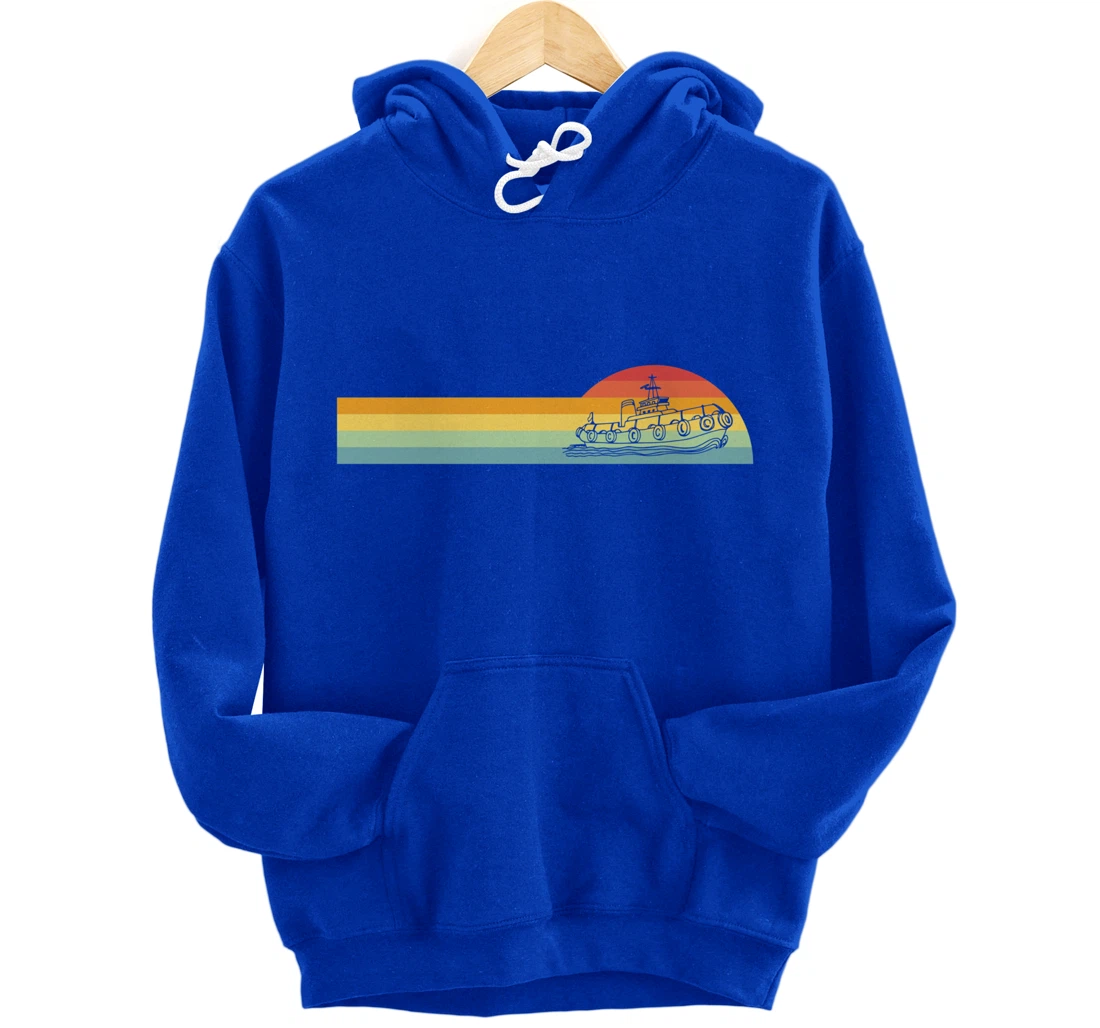 Vintage Retro Tugboat Captain Pullover Hoodie
