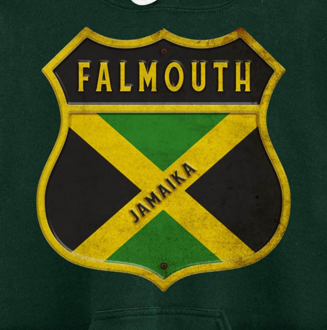 Falmouth Jamaica coat of arms flags city reggae design Pullover Hoodie