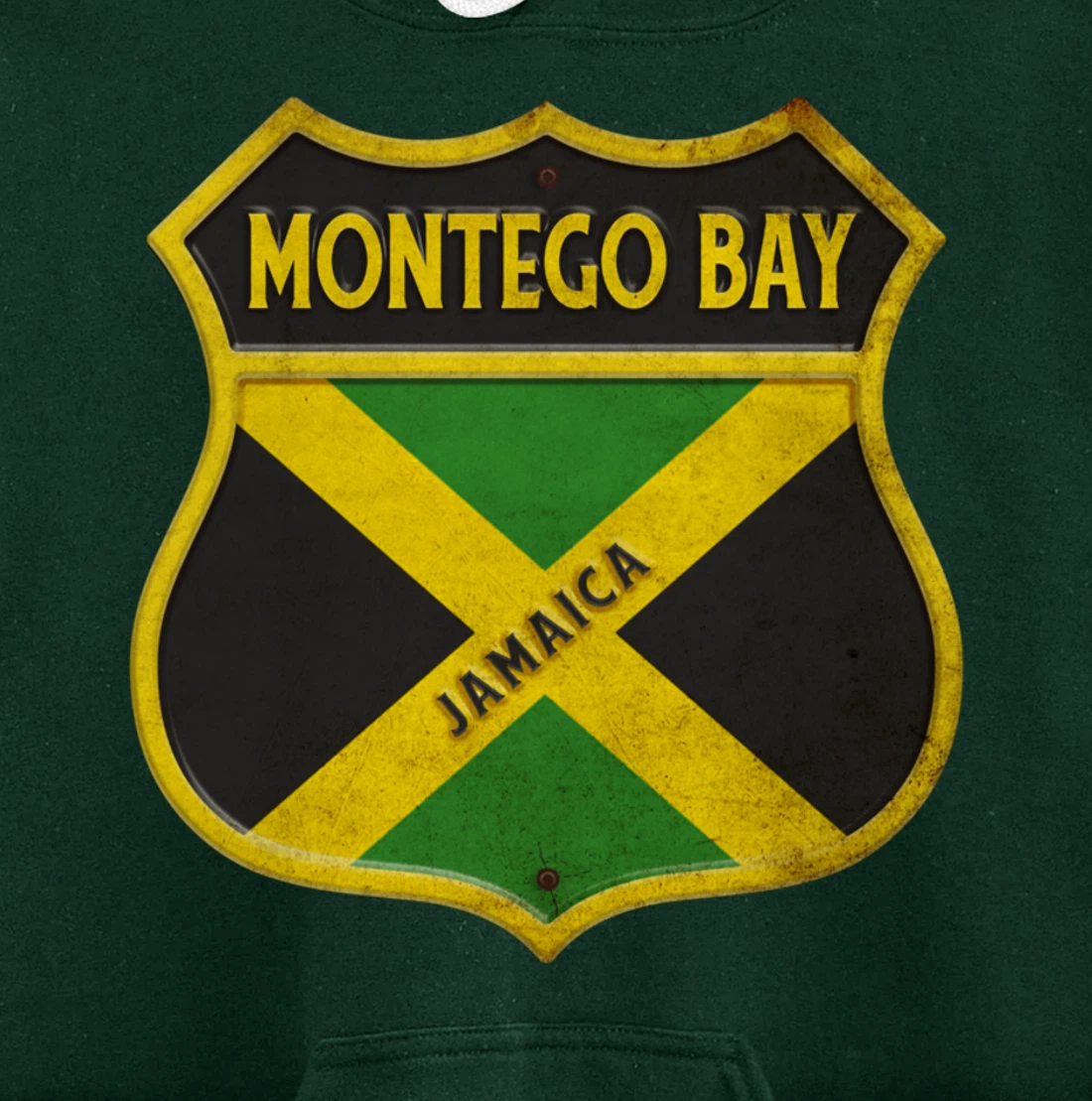 Montego Bay Jamaica coat of arms flags city reggae design Pullover Hoodie