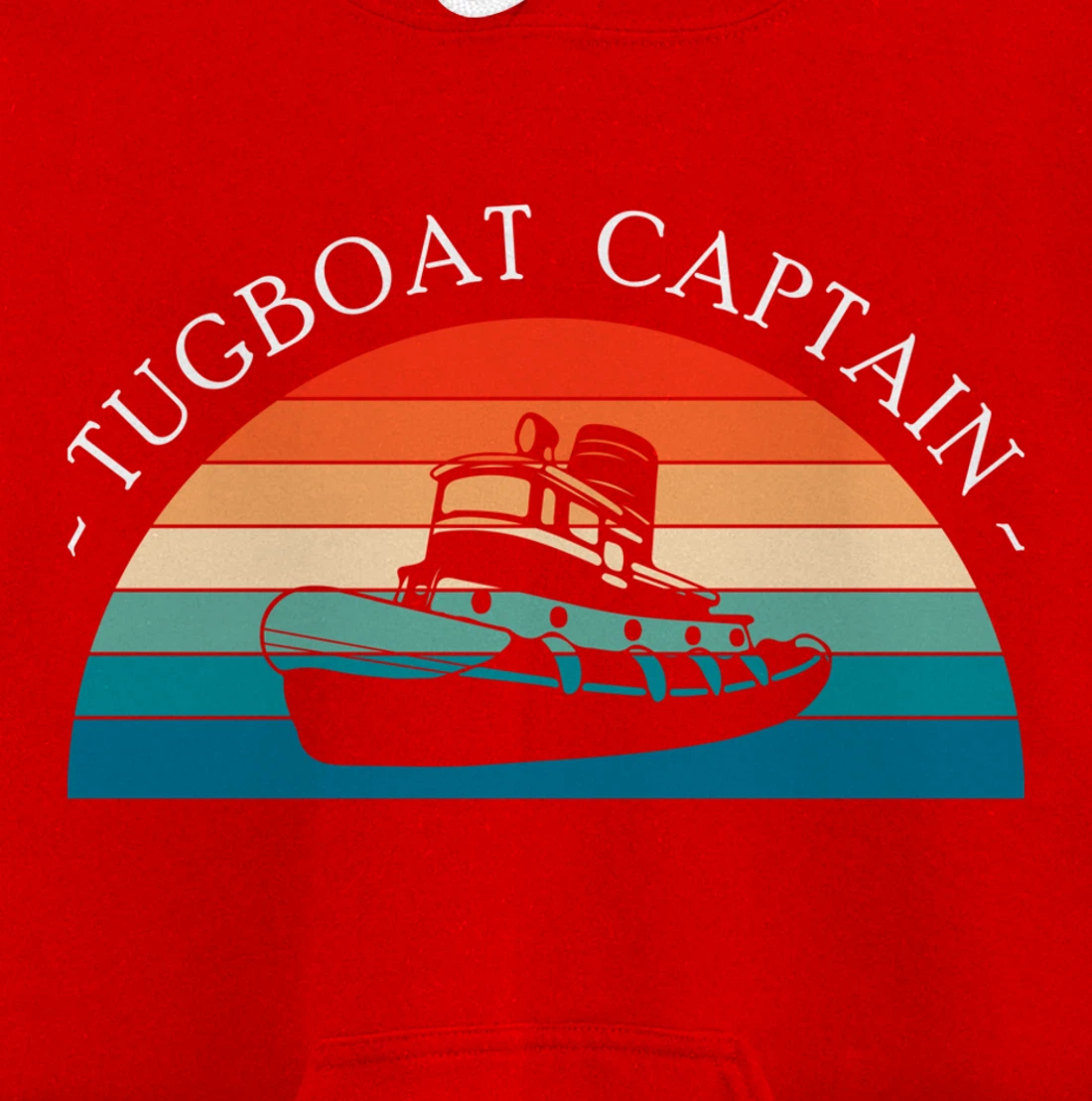 Vintage Retro Tugboat Captain Pullover Hoodie