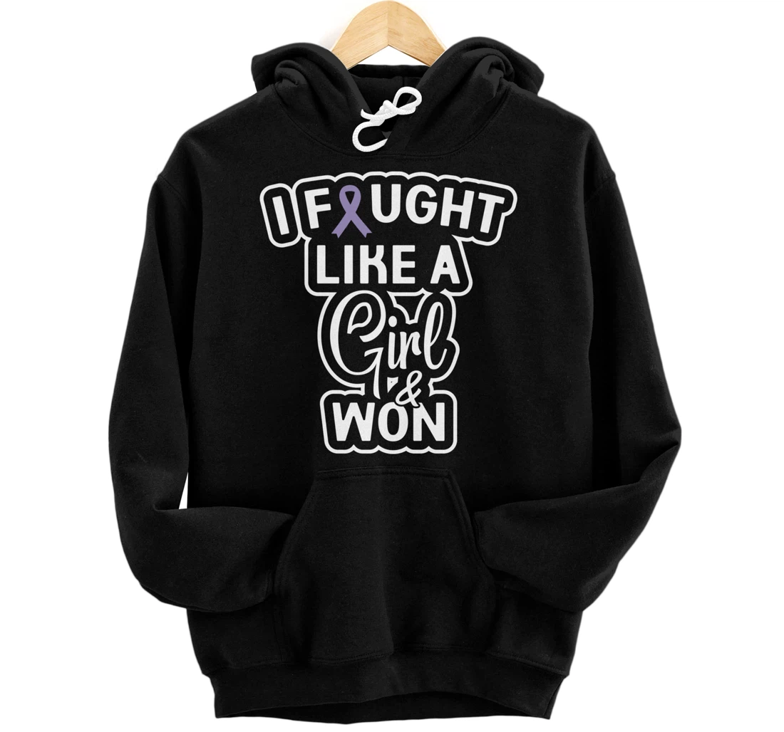 Testicular Cancer Fight Cancer Ribbon Pullover Hoodie