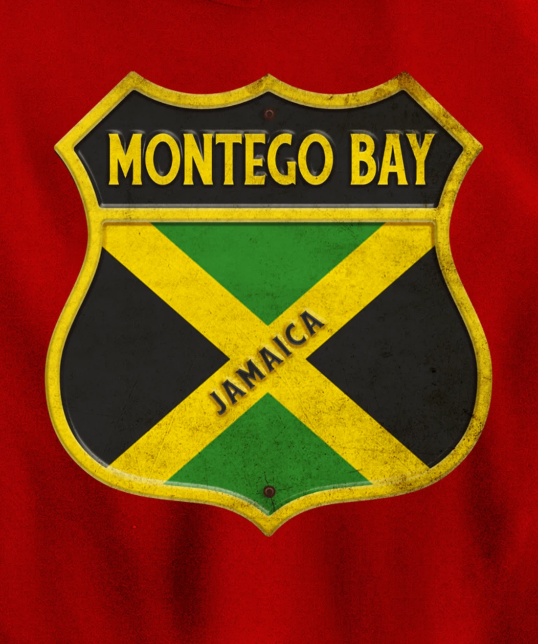 Montego Bay Jamaica coat of arms flags city reggae design Pullover Hoodie