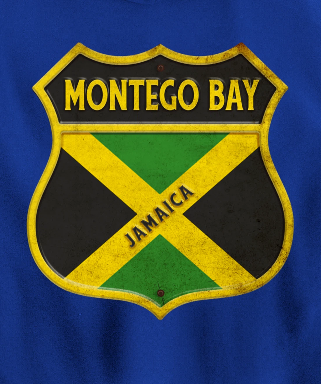 Montego Bay Jamaica coat of arms flags city reggae design Pullover Hoodie