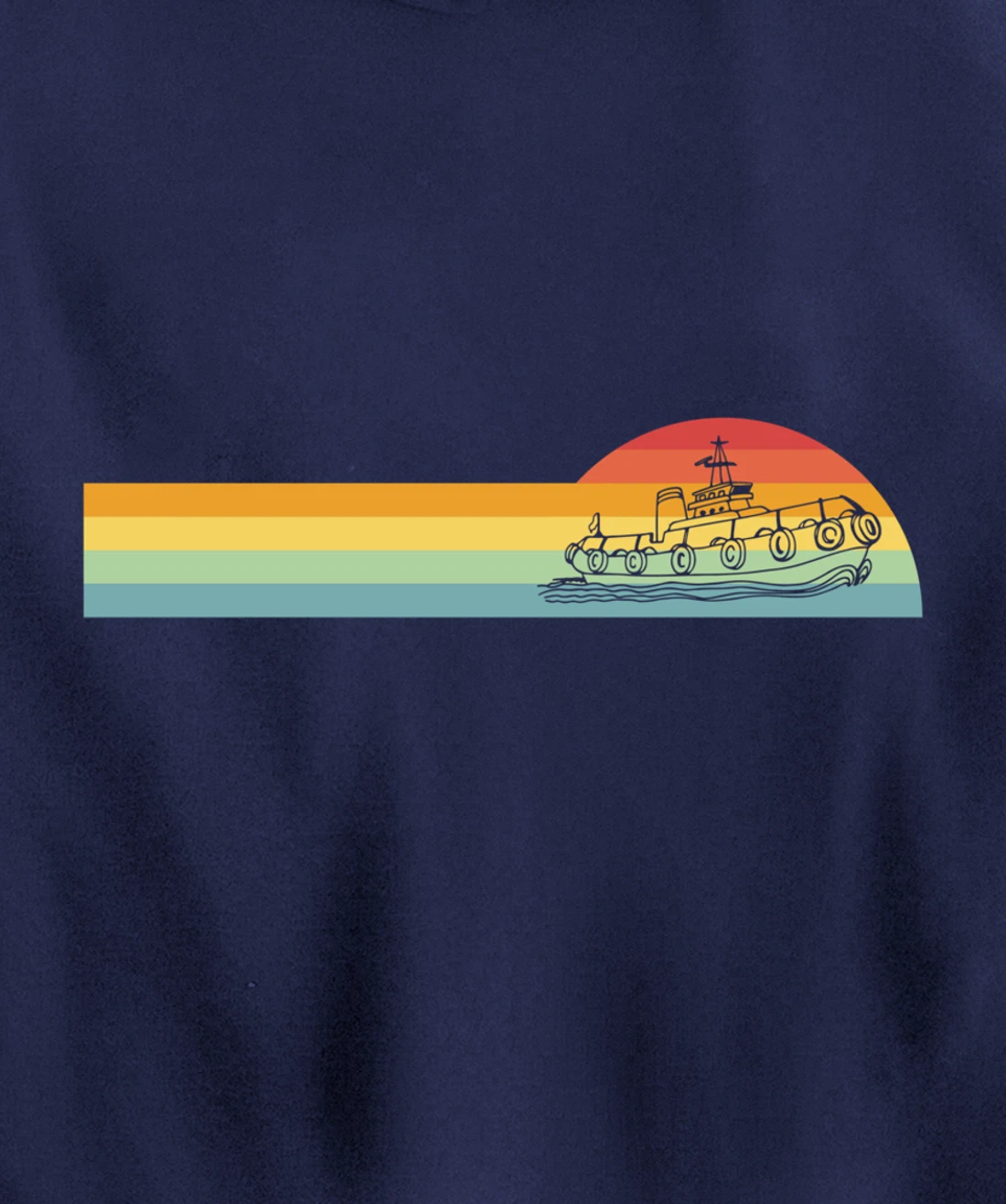 Vintage Retro Tugboat Captain Pullover Hoodie