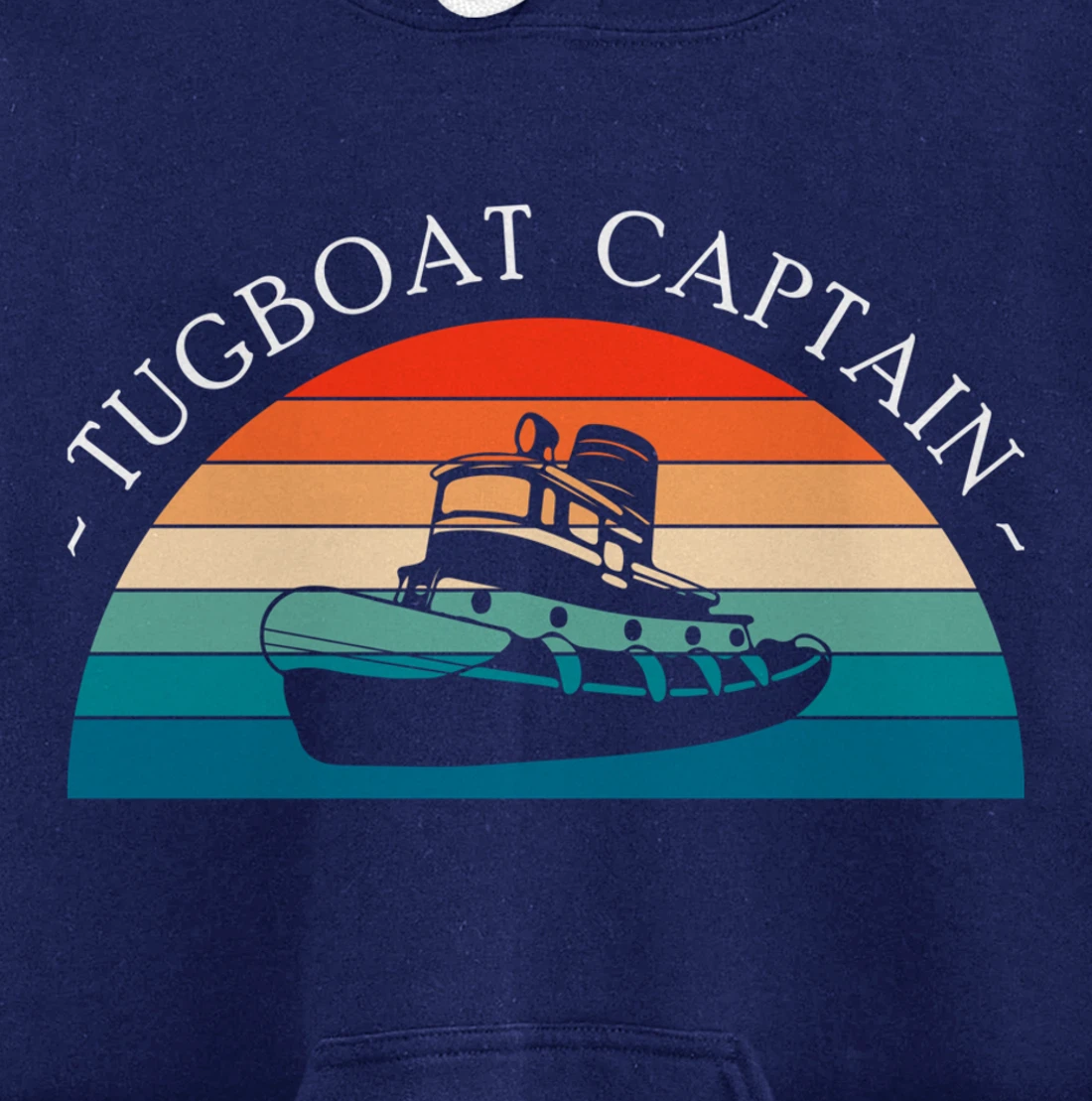 Vintage Retro Tugboat Captain Pullover Hoodie