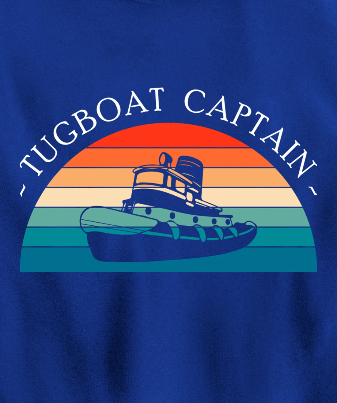 Vintage Retro Tugboat Captain Pullover Hoodie