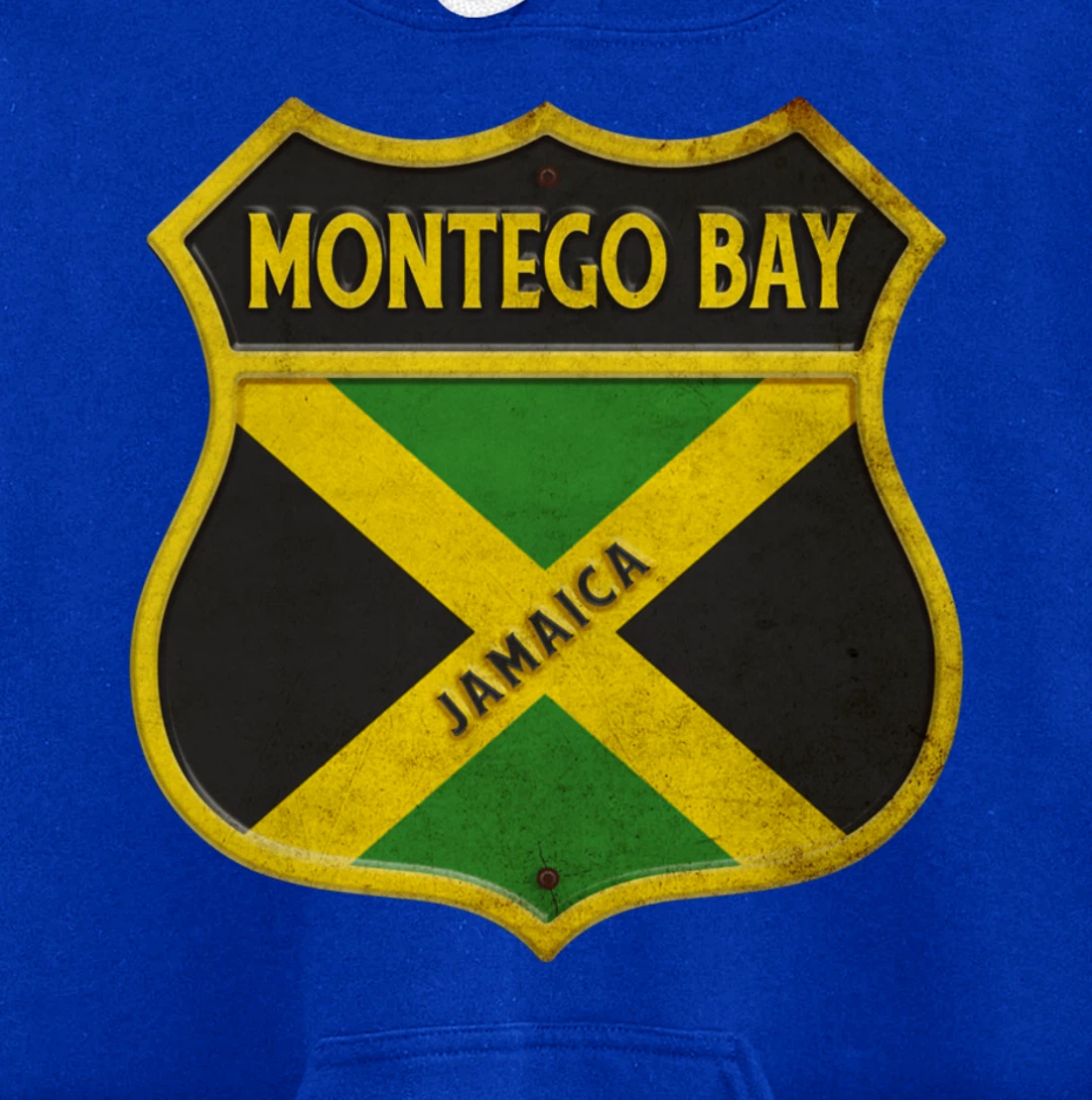 Montego Bay Jamaica coat of arms flags city reggae design Pullover Hoodie