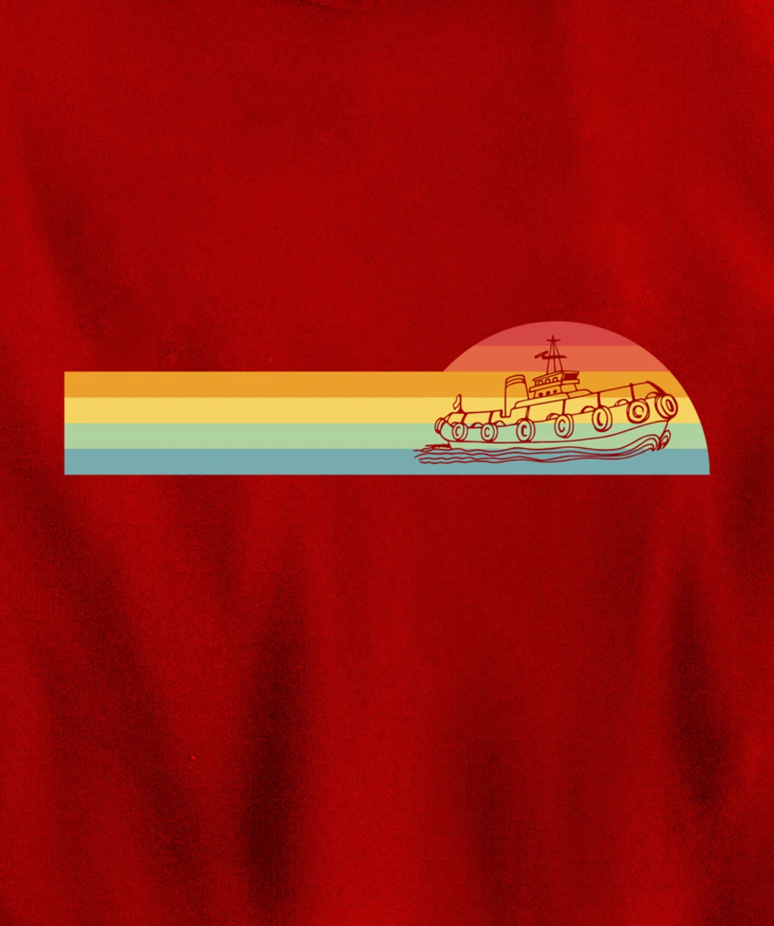 Vintage Retro Tugboat Captain Pullover Hoodie