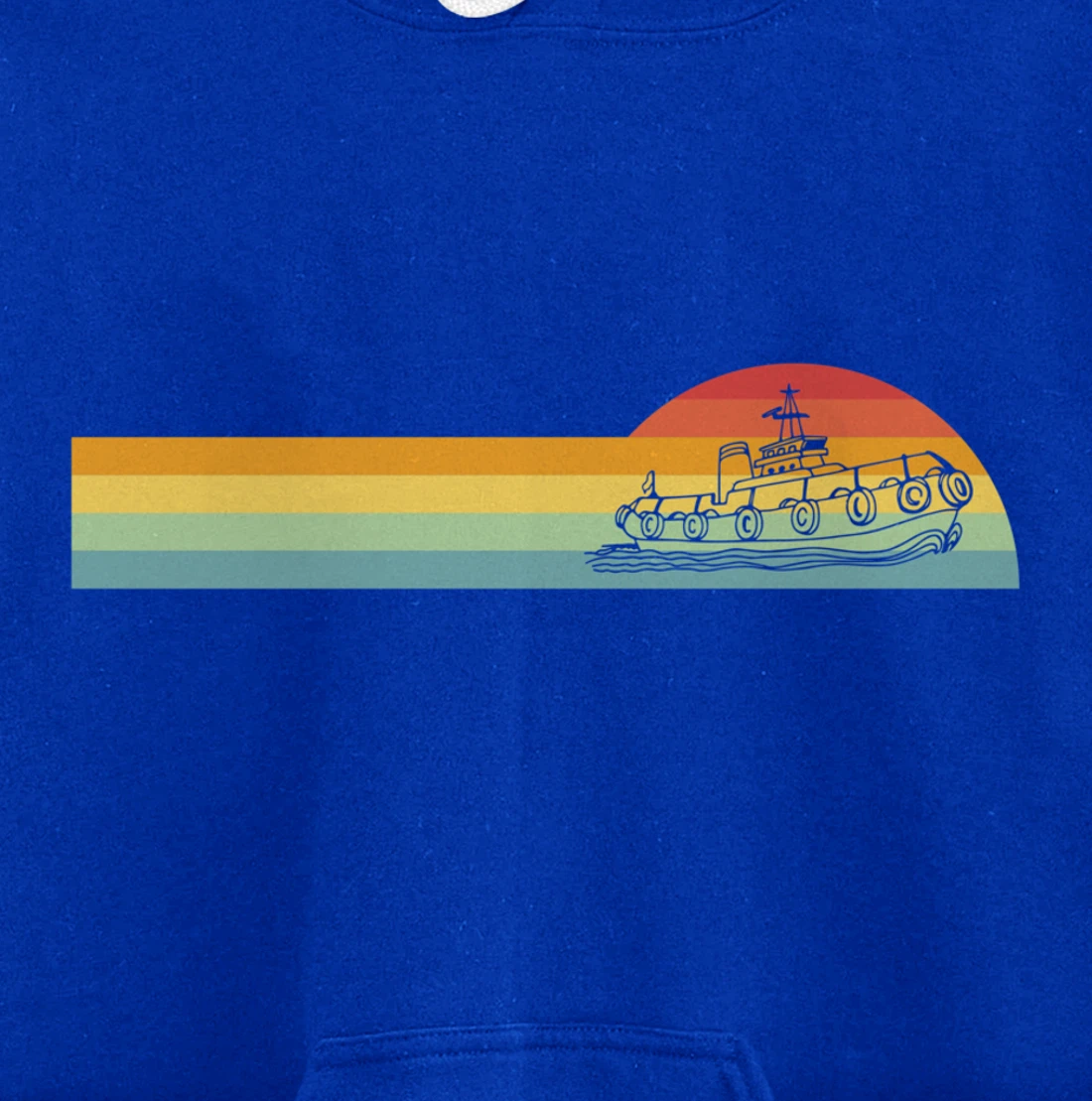 Vintage Retro Tugboat Captain Pullover Hoodie