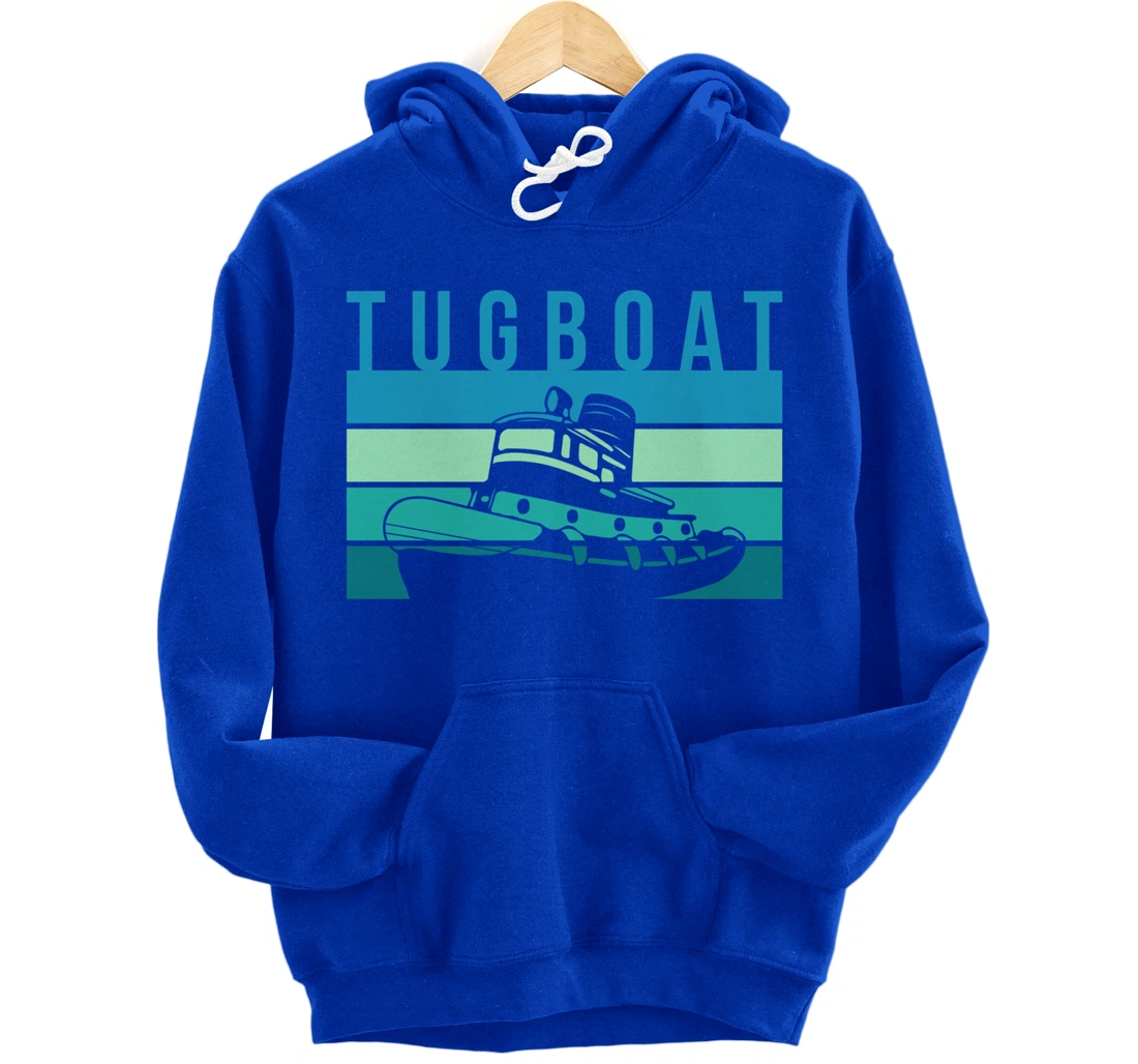 Vintage Retro Tugboat Captain Pullover Hoodie