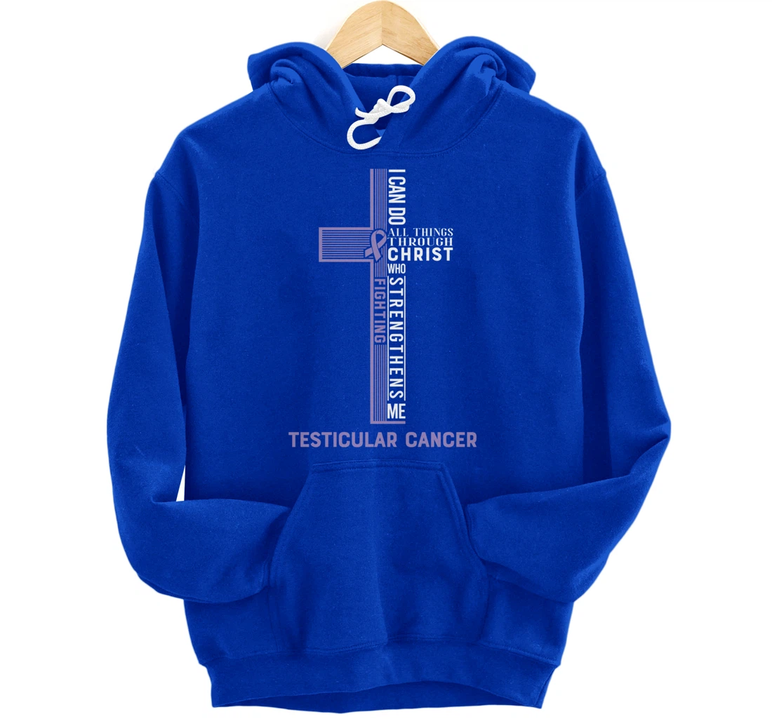 Testicular Cancer Fight Cancer Ribbon Pullover Hoodie