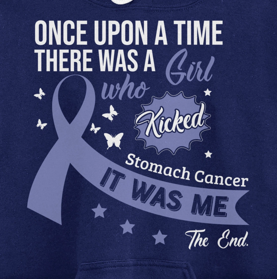 Stomach Cancer Fight Cancer Ribbon Pullover Hoodie