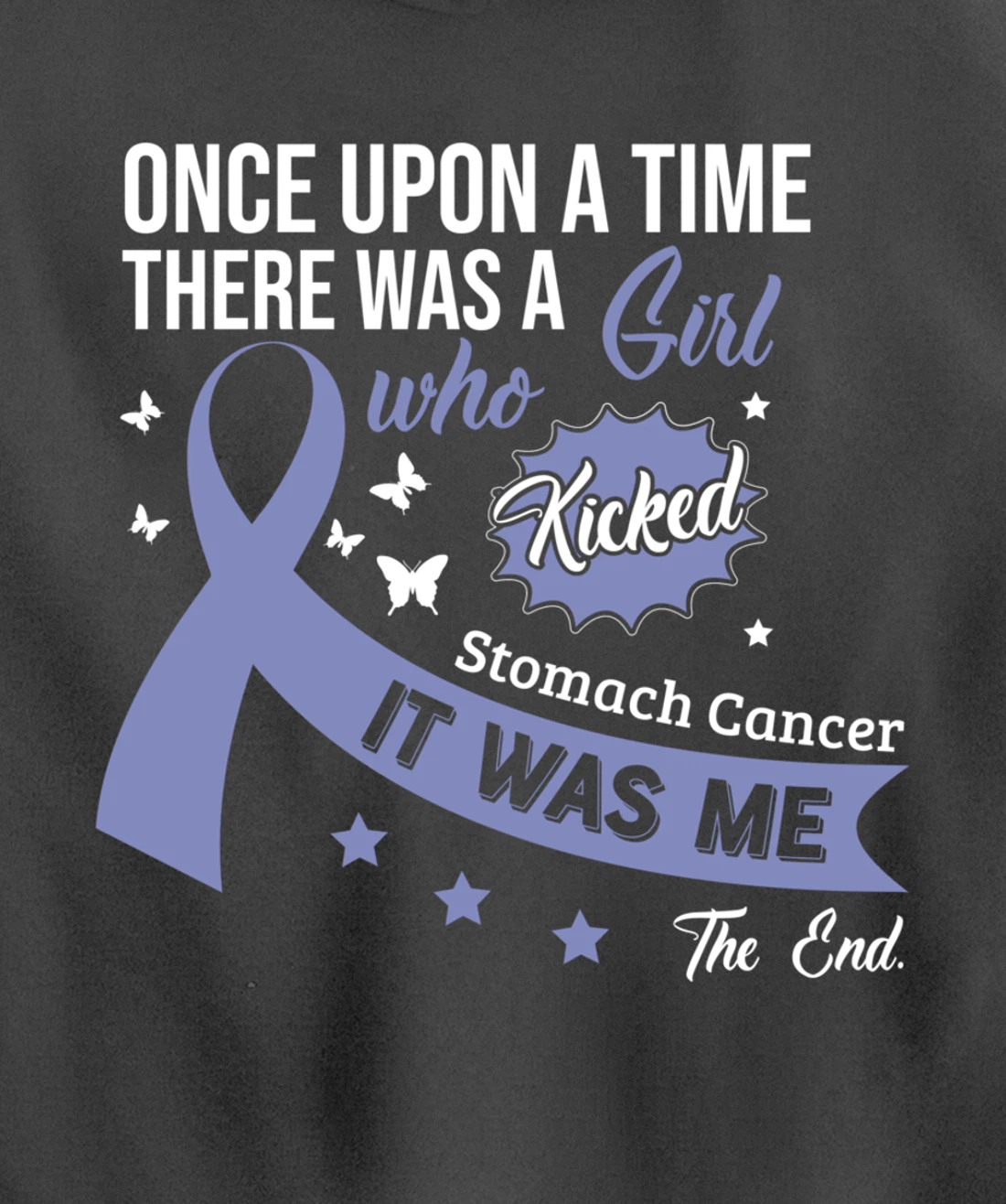 Stomach Cancer Fight Cancer Ribbon Pullover Hoodie