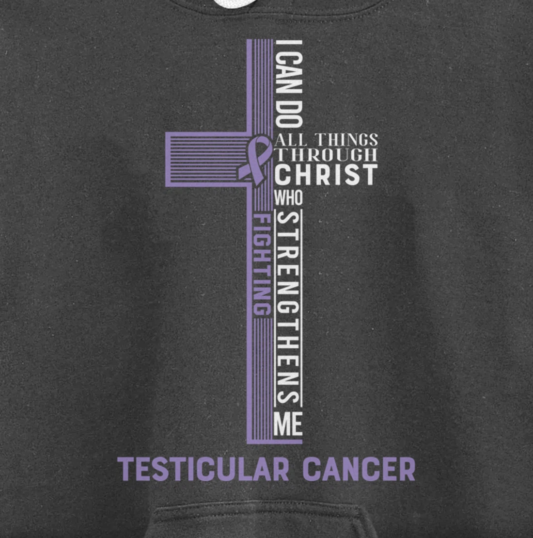 Testicular Cancer Fight Cancer Ribbon Pullover Hoodie