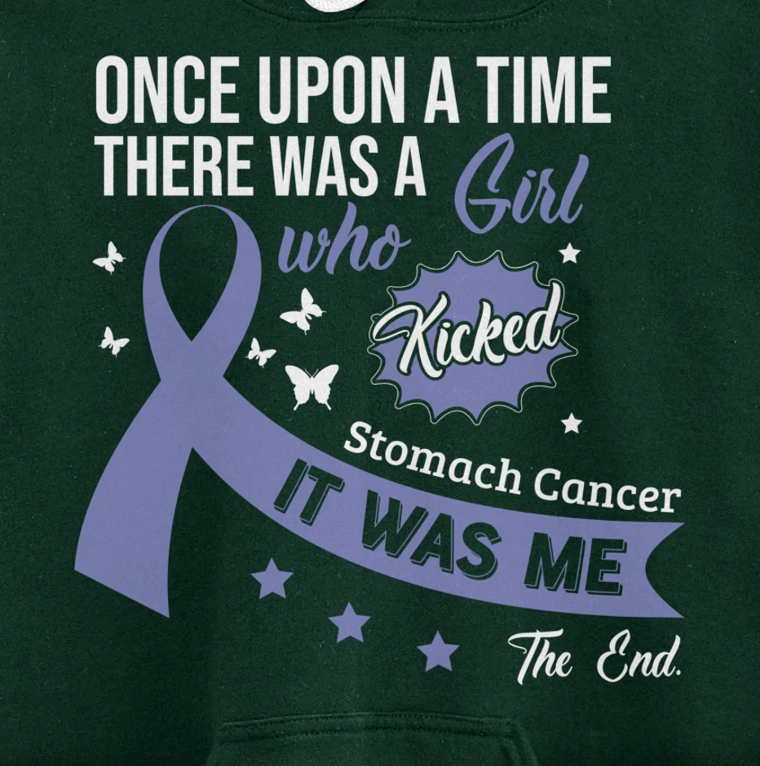 Stomach Cancer Fight Cancer Ribbon Pullover Hoodie