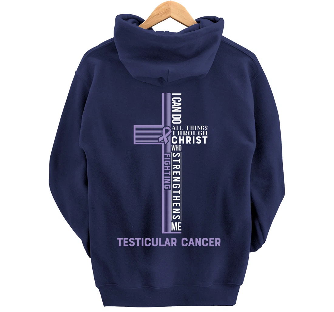 Testicular Cancer Fight Cancer Ribbon Pullover Hoodie