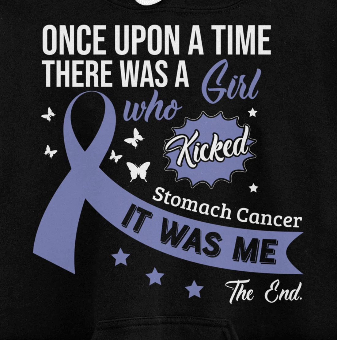Stomach Cancer Fight Cancer Ribbon Pullover Hoodie