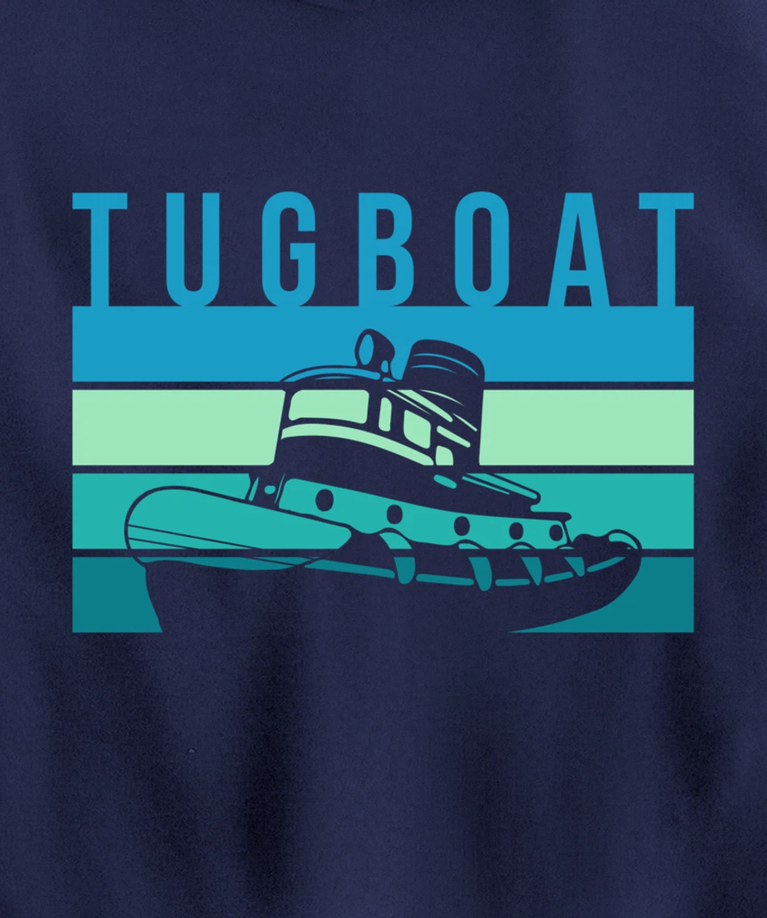 Vintage Retro Tugboat Captain Pullover Hoodie