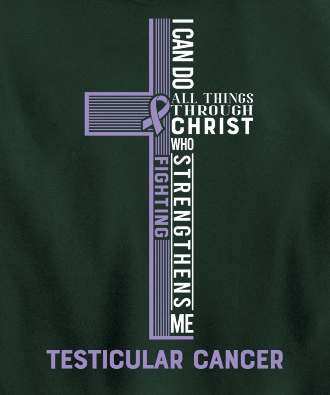 Testicular Cancer Fight Cancer Ribbon Pullover Hoodie