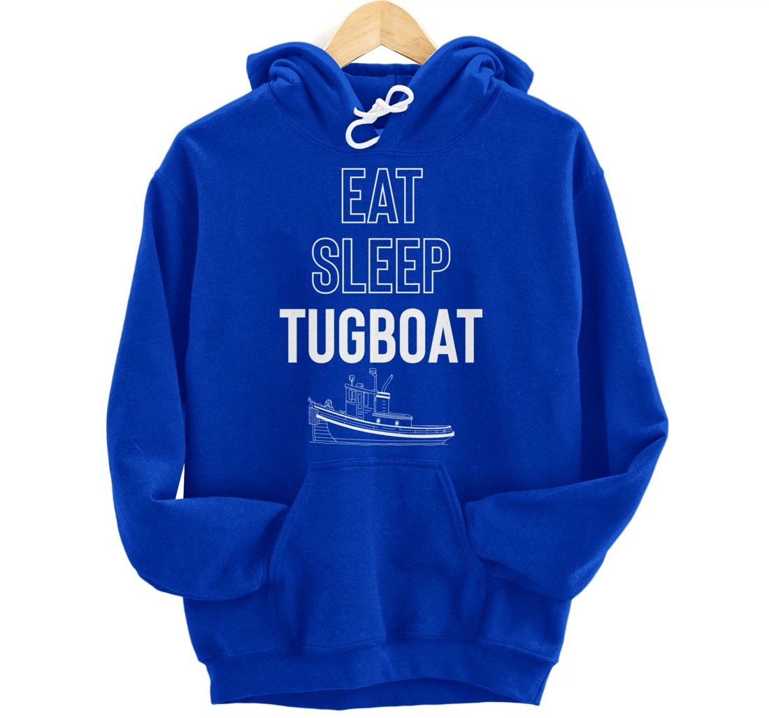 Eat Sleep Tugboat Pullover Hoodie