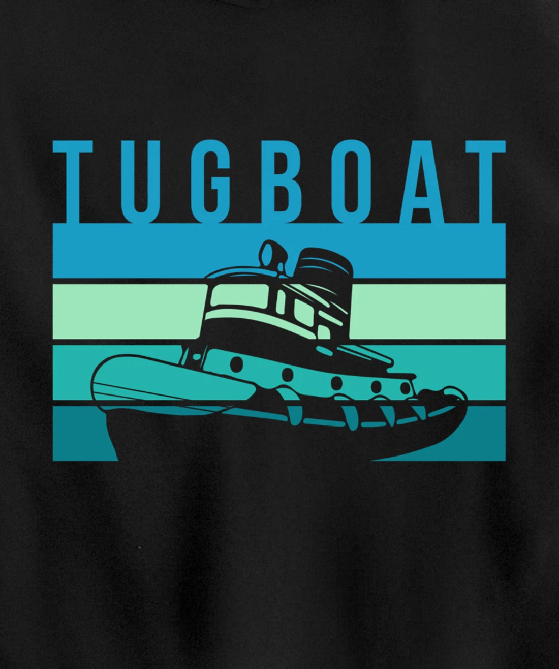 Vintage Retro Tugboat Captain Pullover Hoodie