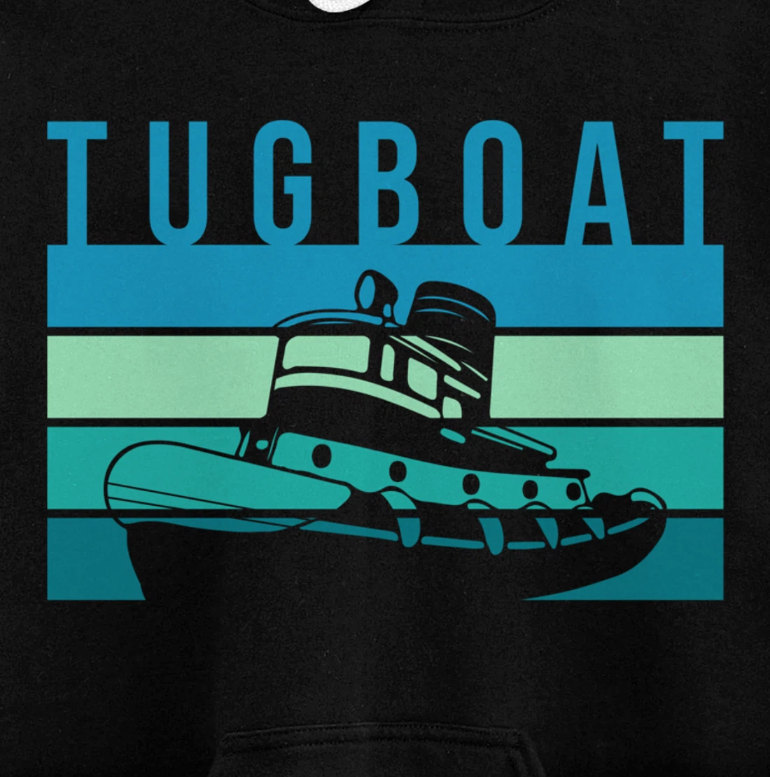 Vintage Retro Tugboat Captain Pullover Hoodie