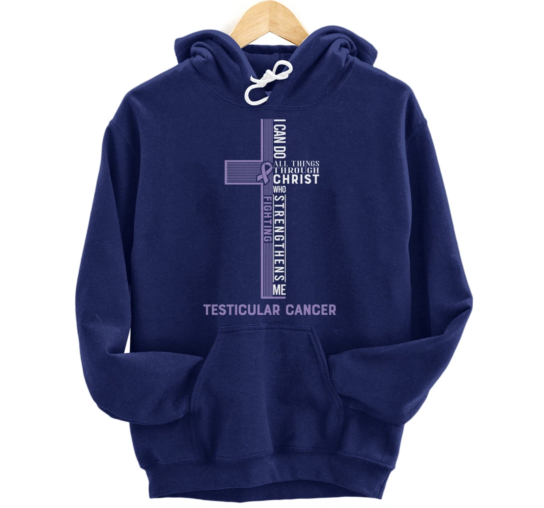 Testicular Cancer Fight Cancer Ribbon Pullover Hoodie