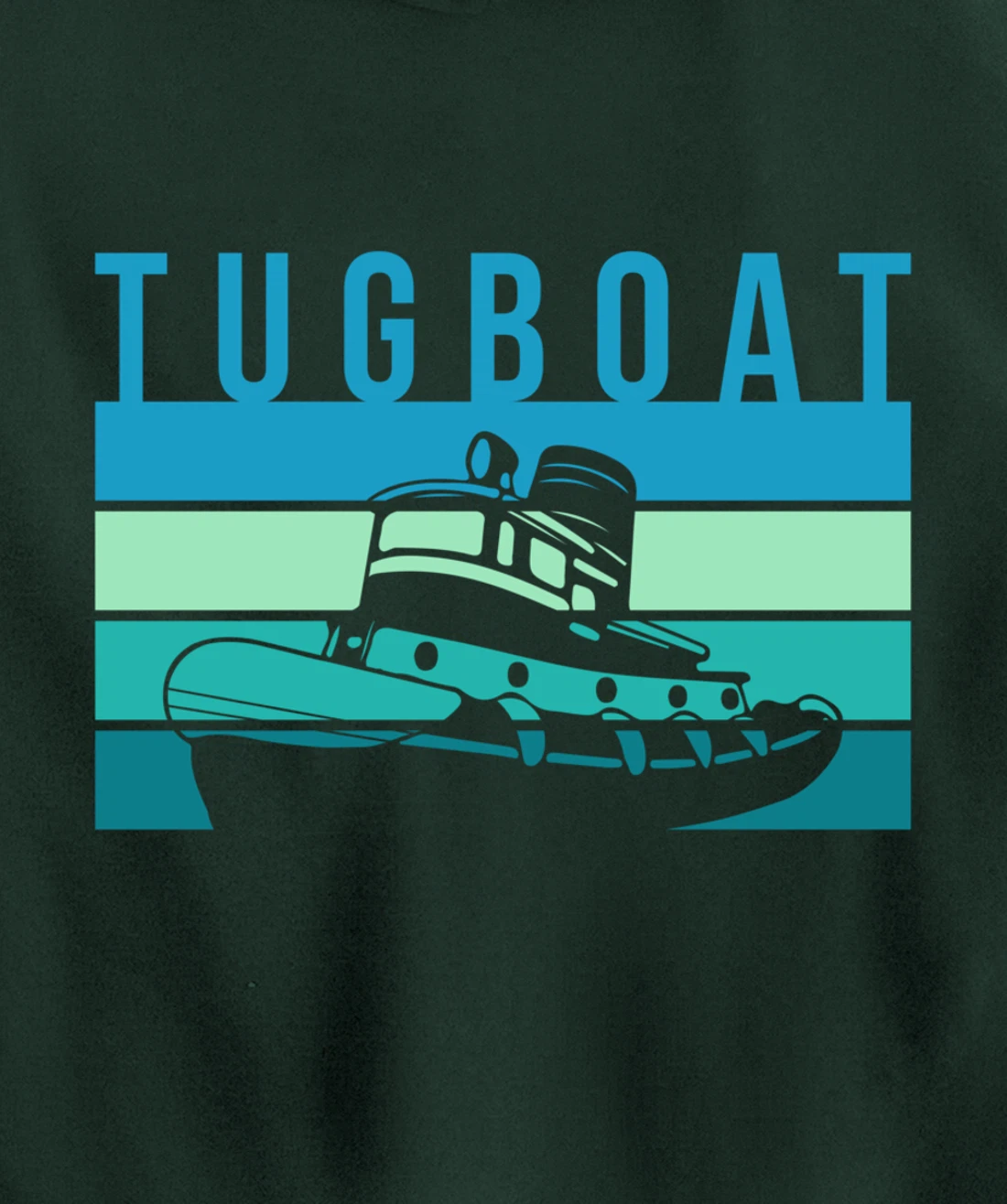 Vintage Retro Tugboat Captain Pullover Hoodie