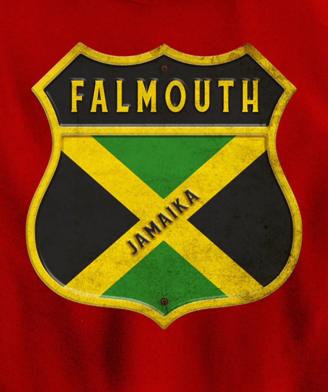 Falmouth Jamaica coat of arms flags city reggae design Pullover Hoodie