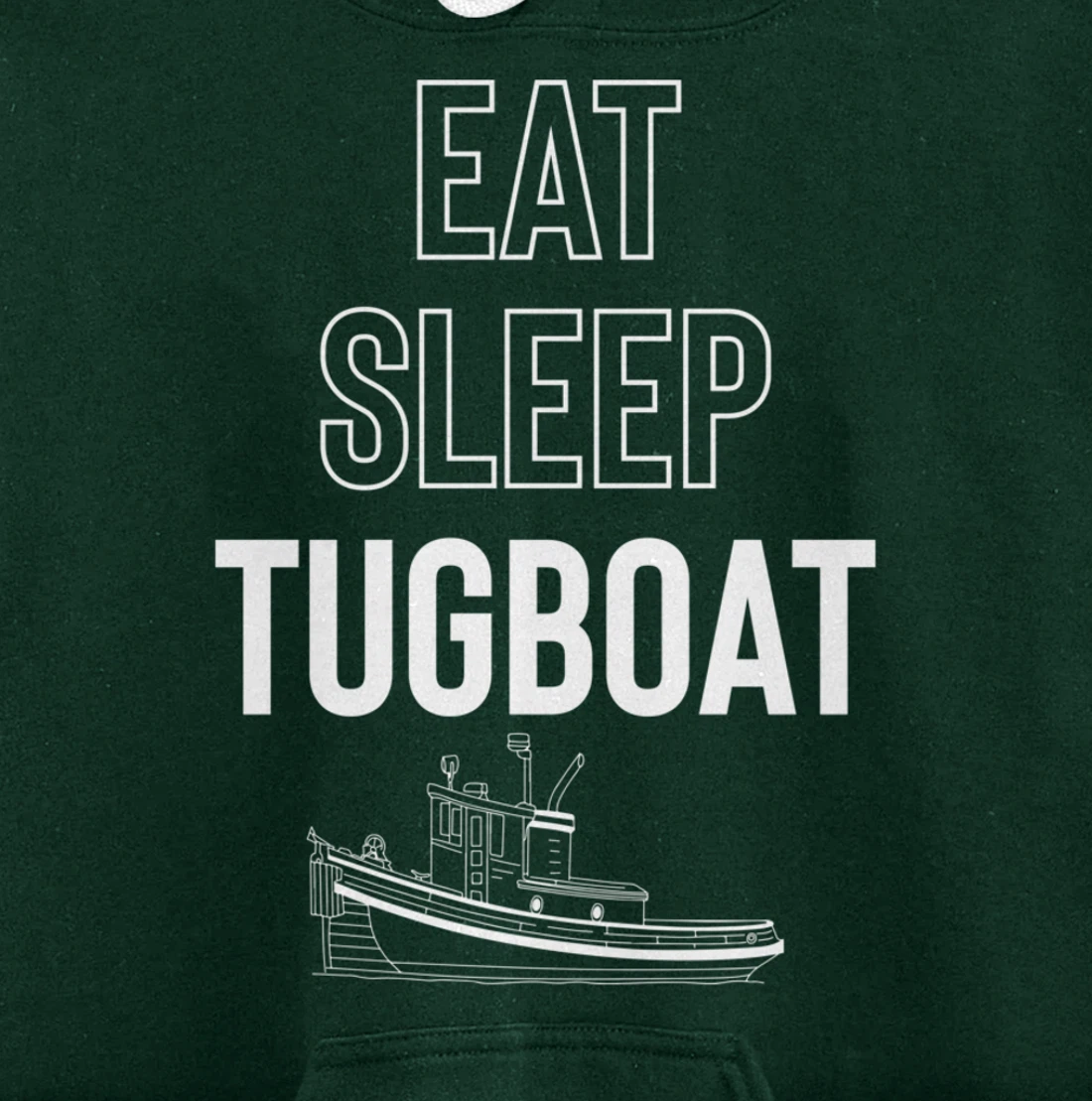Eat Sleep Tugboat Pullover Hoodie