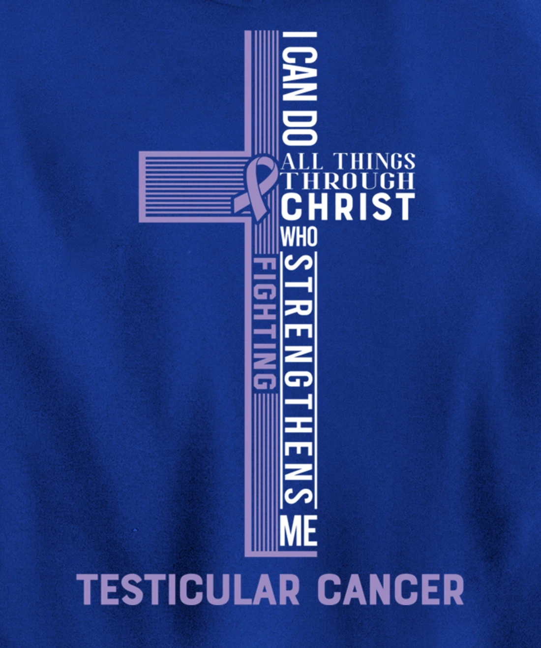 Testicular Cancer Fight Cancer Ribbon Pullover Hoodie
