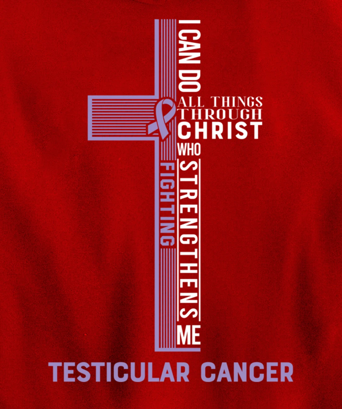 Testicular Cancer Fight Cancer Ribbon Pullover Hoodie