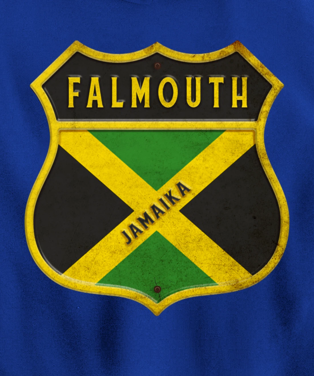 Falmouth Jamaica coat of arms flags city reggae design Pullover Hoodie