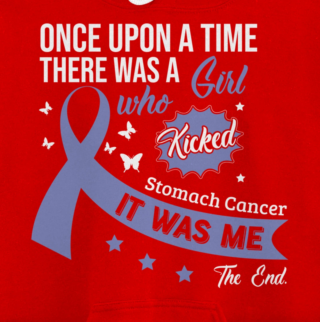 Stomach Cancer Fight Cancer Ribbon Pullover Hoodie