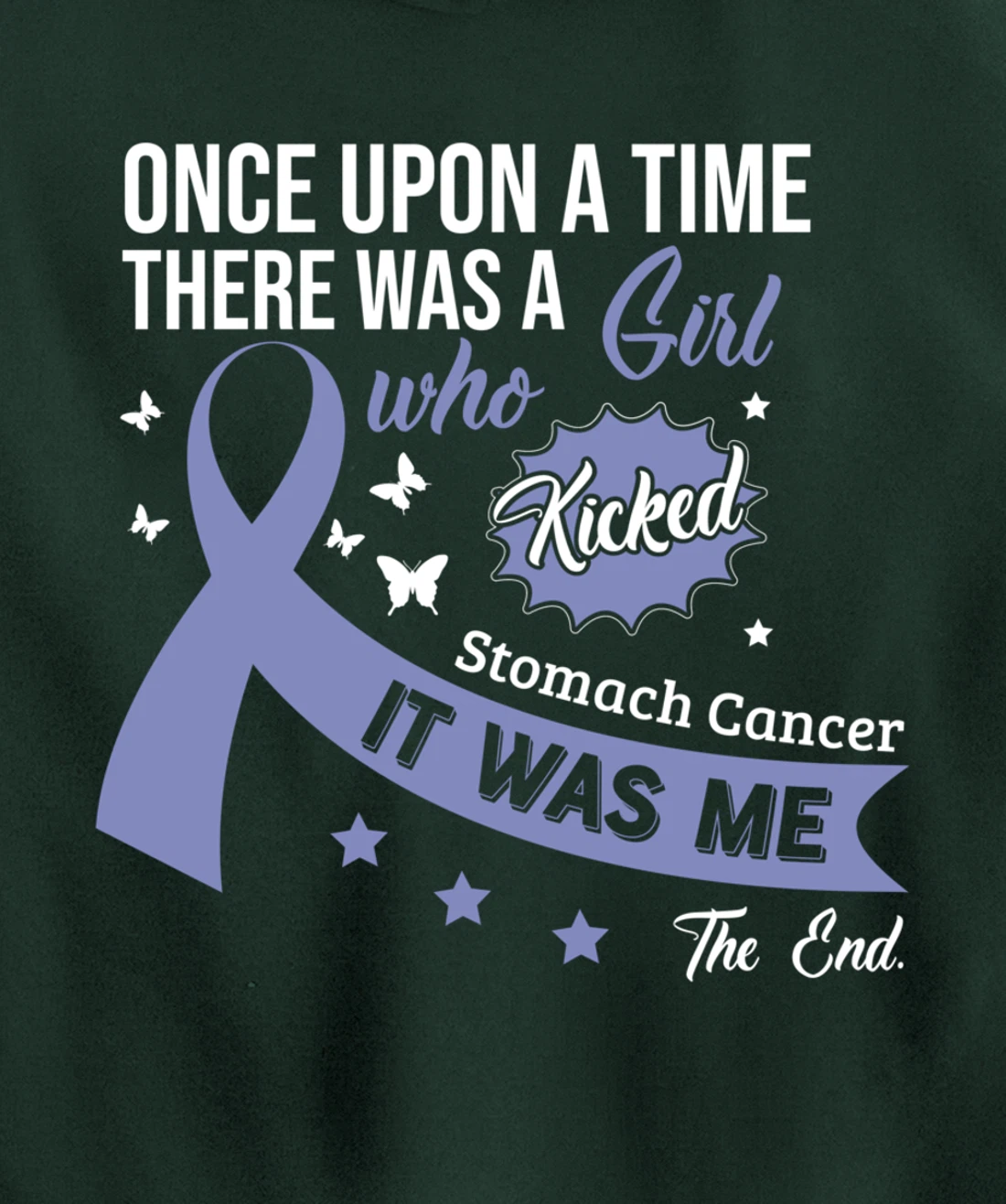 Stomach Cancer Fight Cancer Ribbon Pullover Hoodie