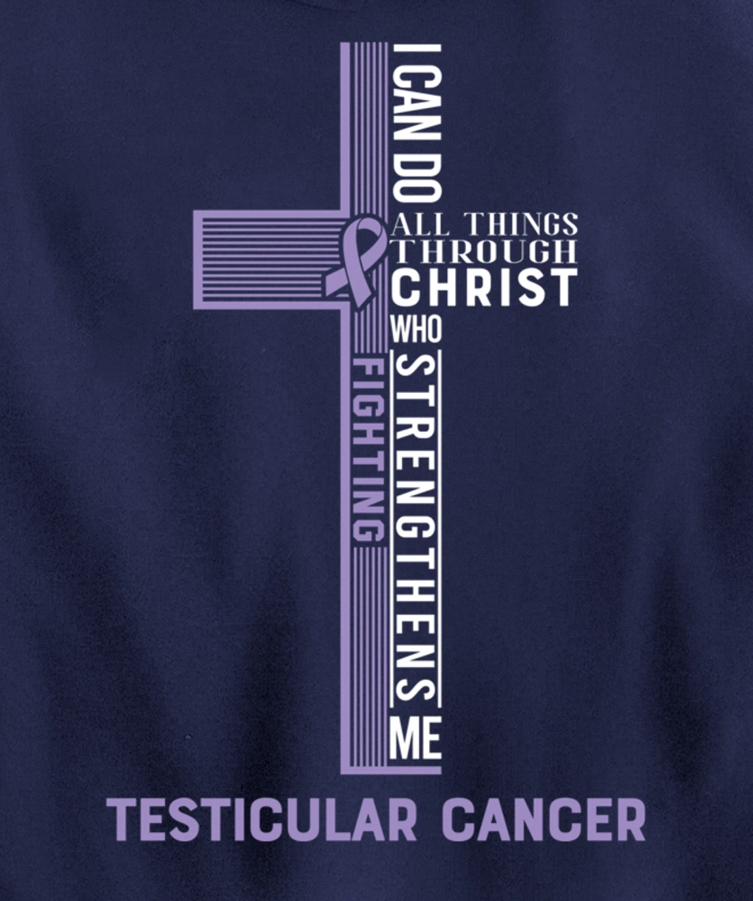 Testicular Cancer Fight Cancer Ribbon Pullover Hoodie