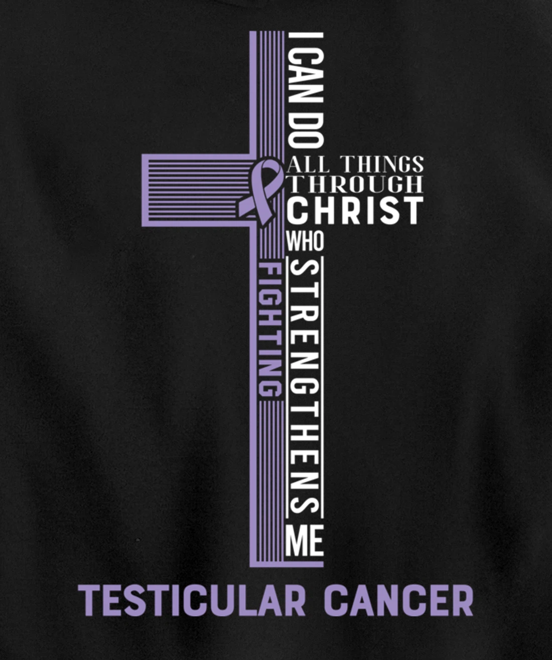 Testicular Cancer Fight Cancer Ribbon Pullover Hoodie