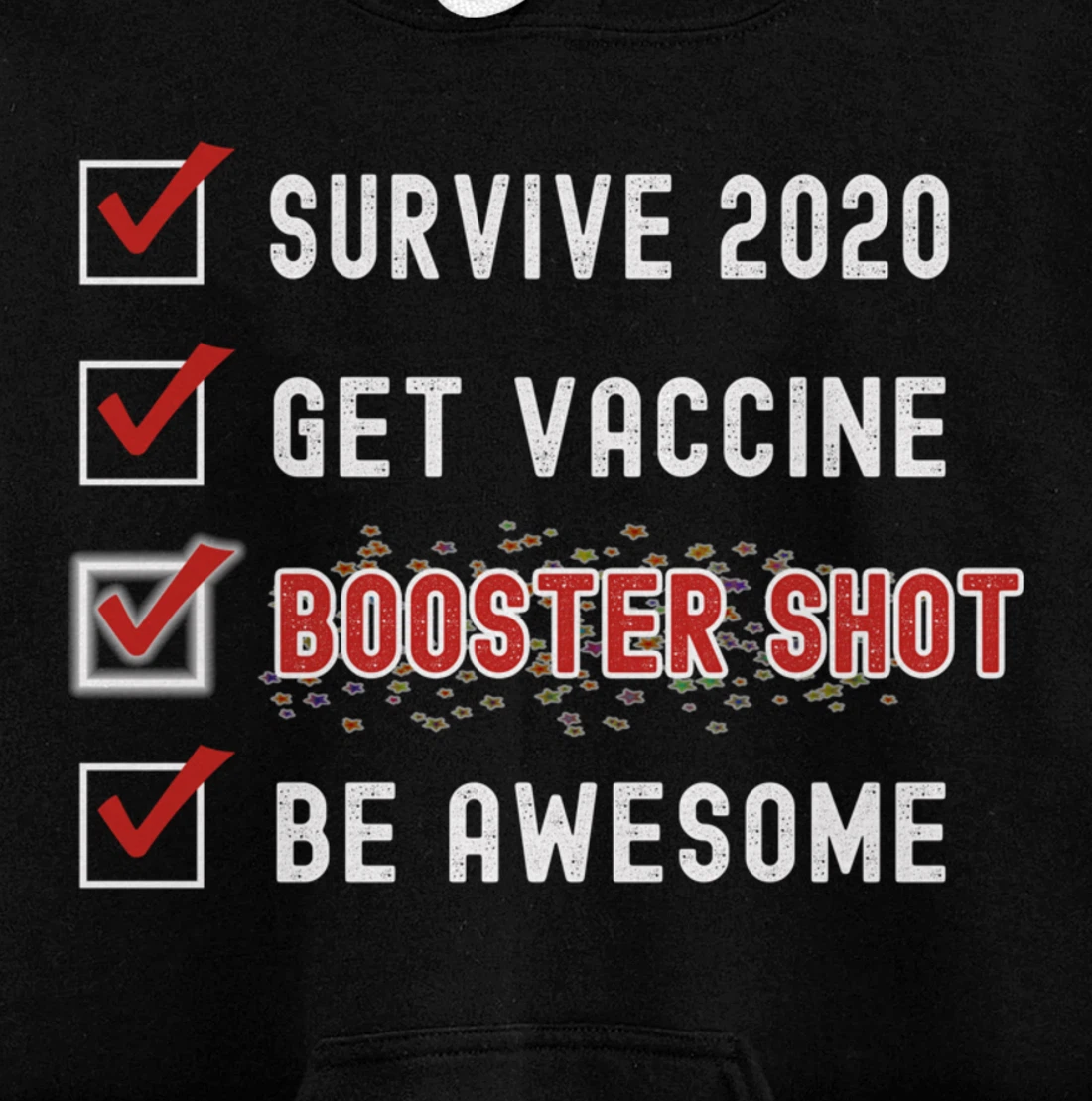 Booster Shot To Do Checklist Funny Pro Vaccine 2021 2022 Pullover Hoodie