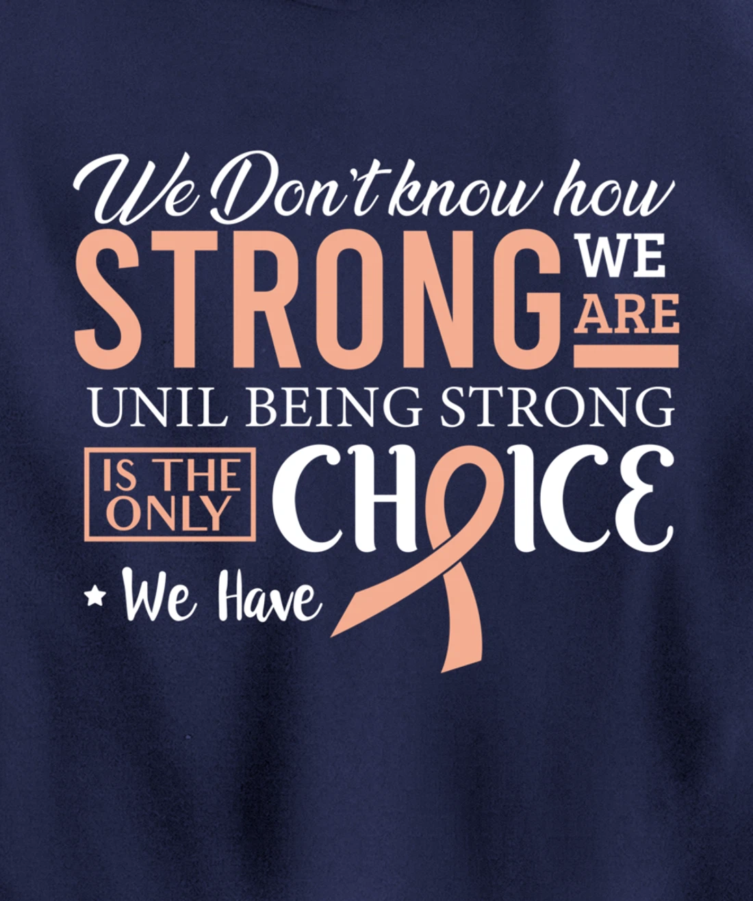 Uterine Cancer Fight Cancer Ribbon Pullover Hoodie