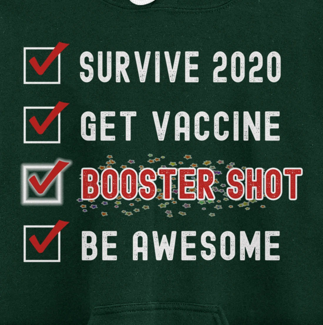 Booster Shot To Do Checklist Funny Pro Vaccine 2021 2022 Pullover Hoodie