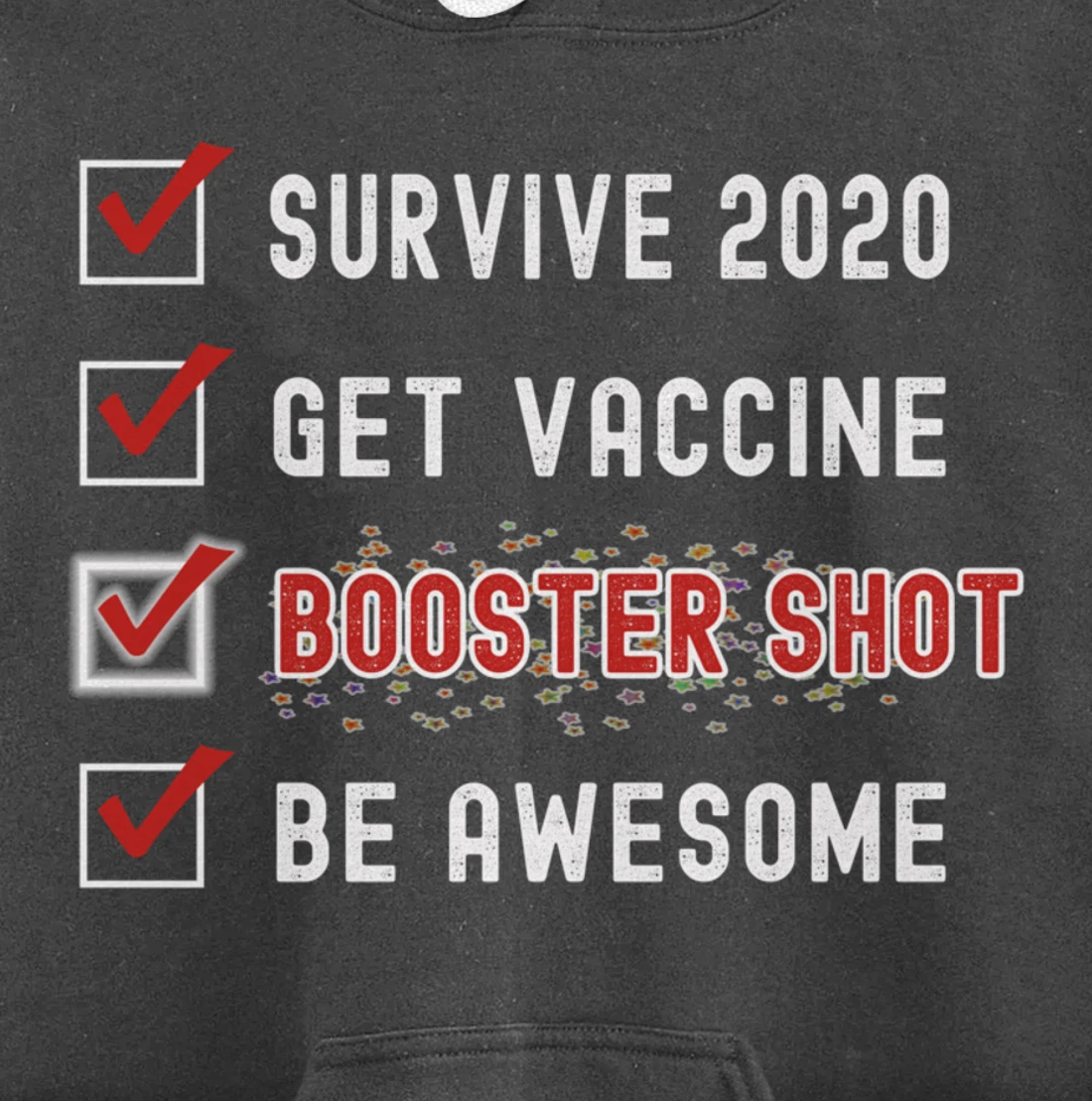 Booster Shot To Do Checklist Funny Pro Vaccine 2021 2022 Pullover Hoodie