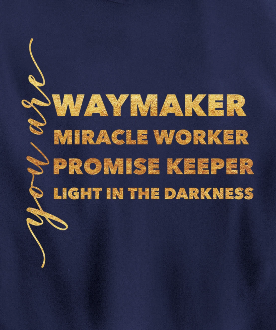 Waymaker Miracle Worker Promise Keeper Light Christian Gift Pullover Hoodie
