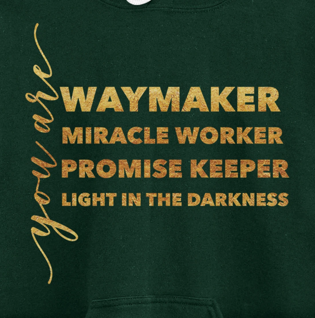 Waymaker Miracle Worker Promise Keeper Light Christian Gift Pullover Hoodie