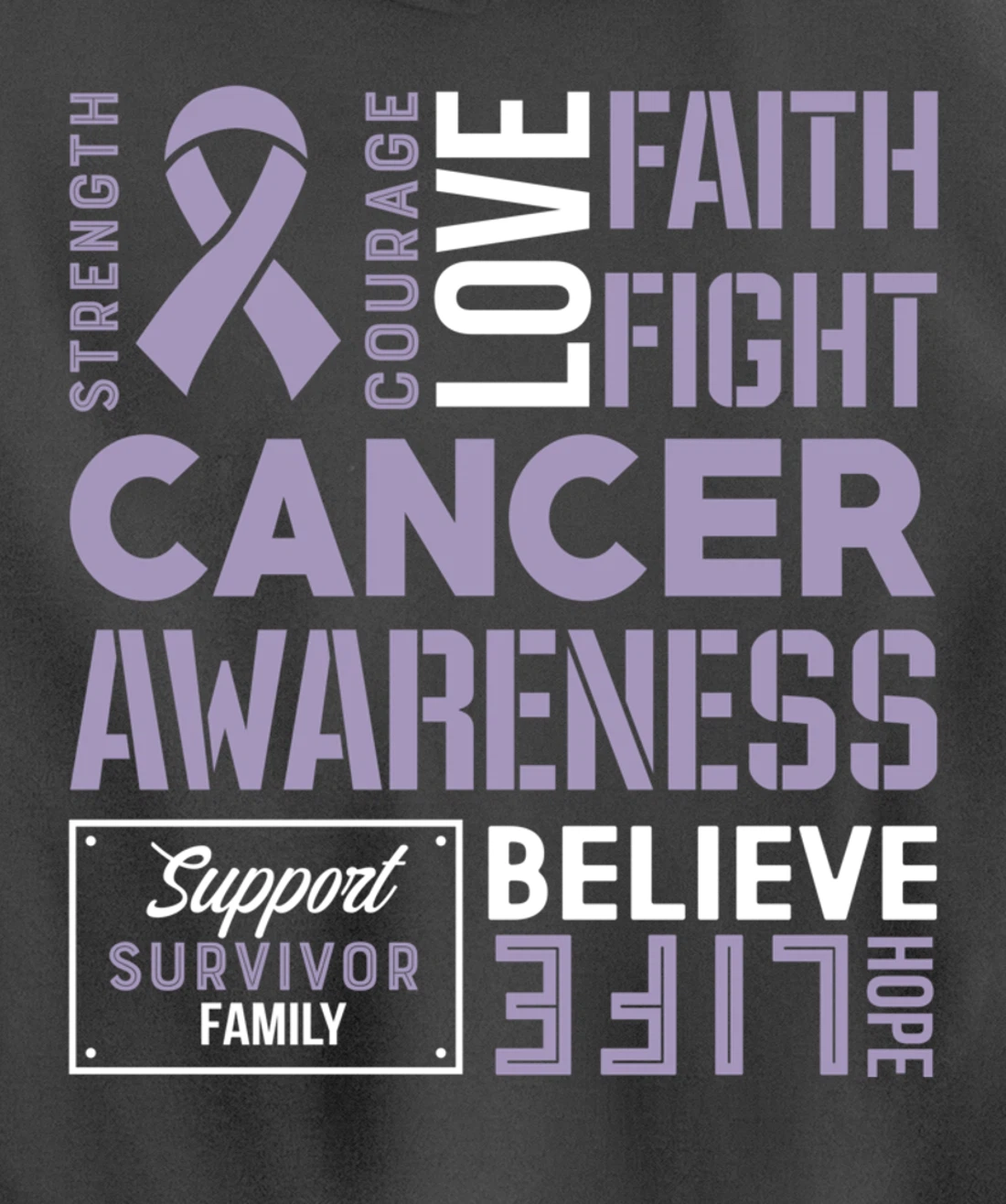 Testicular Cancer Fight Cancer Ribbon Pullover Hoodie