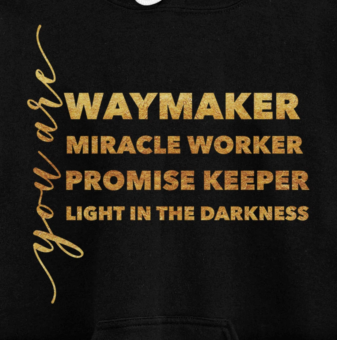 Waymaker Miracle Worker Promise Keeper Light Christian Gift Pullover Hoodie