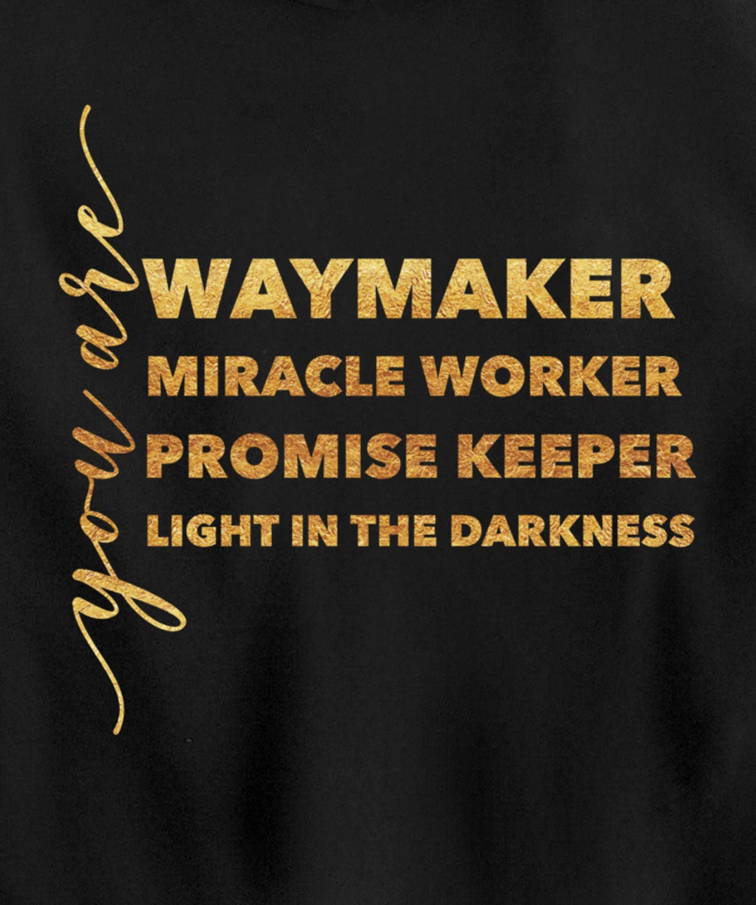 Waymaker Miracle Worker Promise Keeper Light Christian Gift Pullover Hoodie