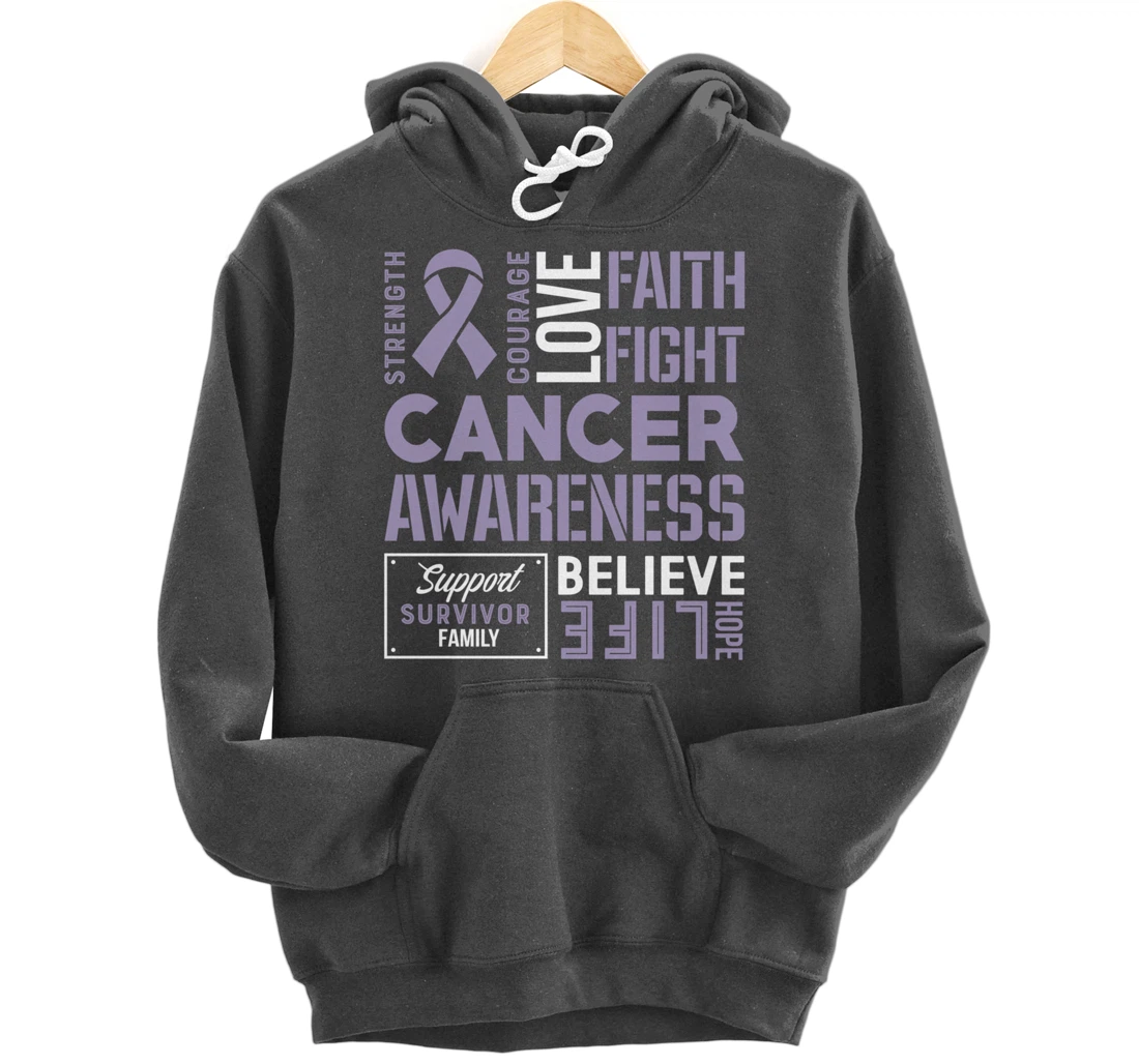 Testicular Cancer Fight Cancer Ribbon Pullover Hoodie