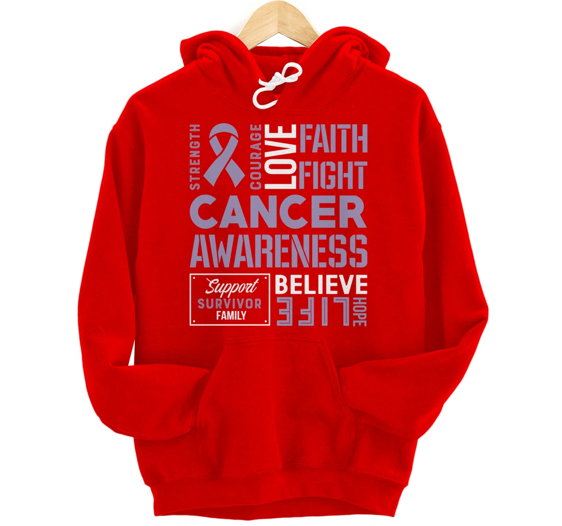 Testicular Cancer Fight Cancer Ribbon Pullover Hoodie